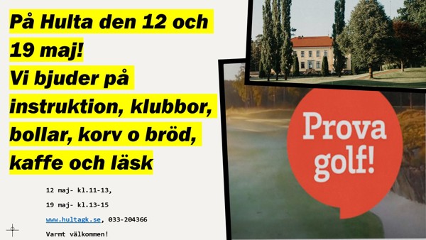 Prova På golf på Hulta!