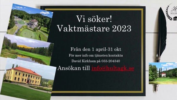 Vi söker vaktmästare till säsongen 2023