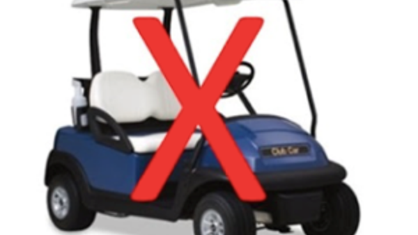 Golfbilsförbud just nu!