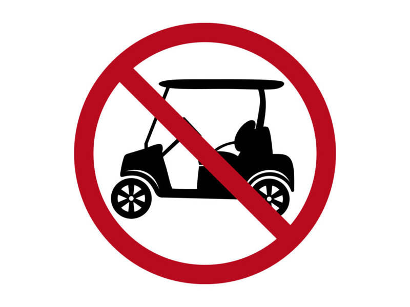 Golfbilsförbud från den 27/10